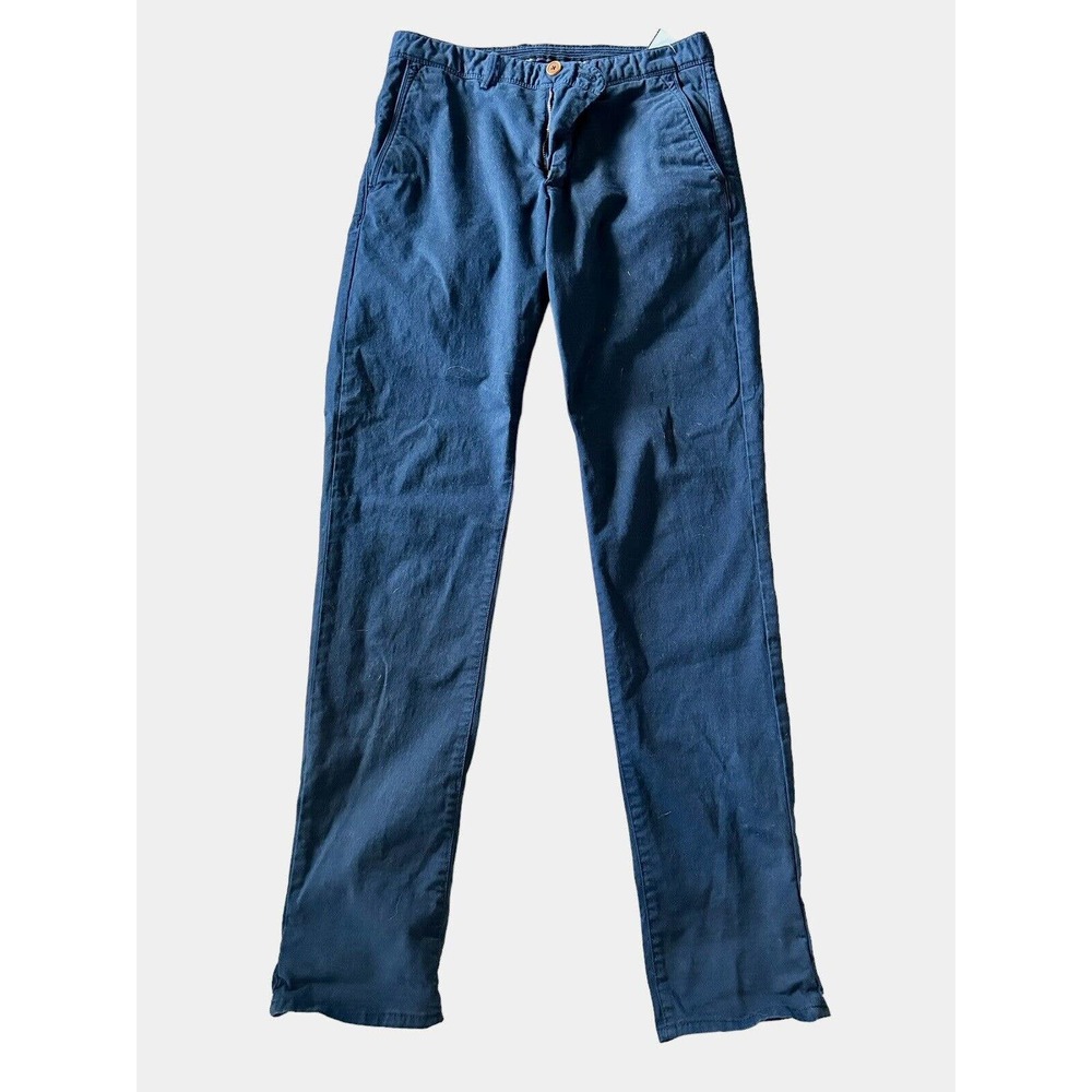 Massimo Dutti Cotton Slim Fit Chino‎ Pants Men's 30 x 33 Navy Blue Pockets